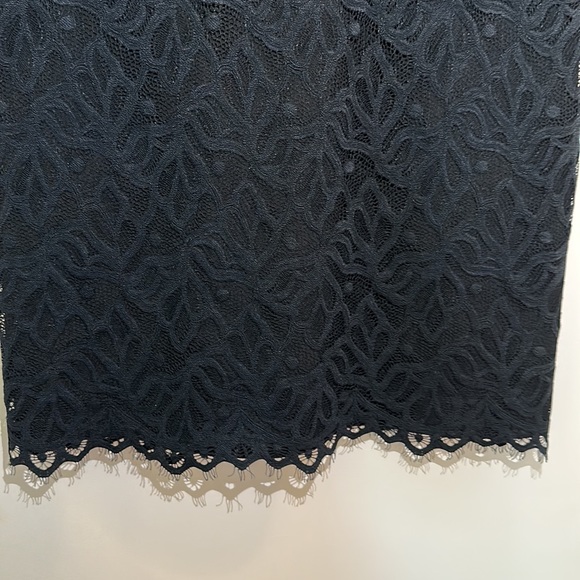 SANDRO SZ34 LACE DRESS ｜Tie Neck Lace Sheath Dress - Picture 4 of 8